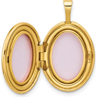 14K Yellow Gold Polished Diamond Star Locket - 0.05 Carat Diamond by Oro Pregiato