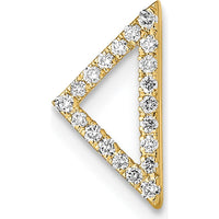 14K Yellow Gold Polished Diamond Triangle Chain Slide - 0.11 Carat Total Diamond Weight by Monteluci Fine Jewelry