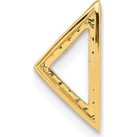 14K Yellow Gold Polished Diamond Triangle Chain Slide - 0.11 Carat Total Diamond Weight by Monteluci Fine Jewelry