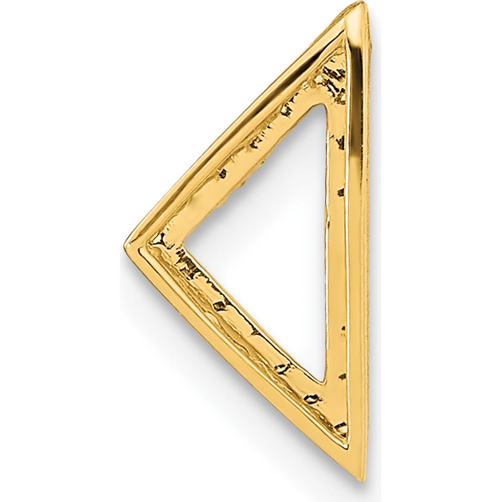 14K Yellow Gold Polished Diamond Triangle Chain Slide - 0.11 Carat Total Diamond Weight by Monteluci Fine Jewelry