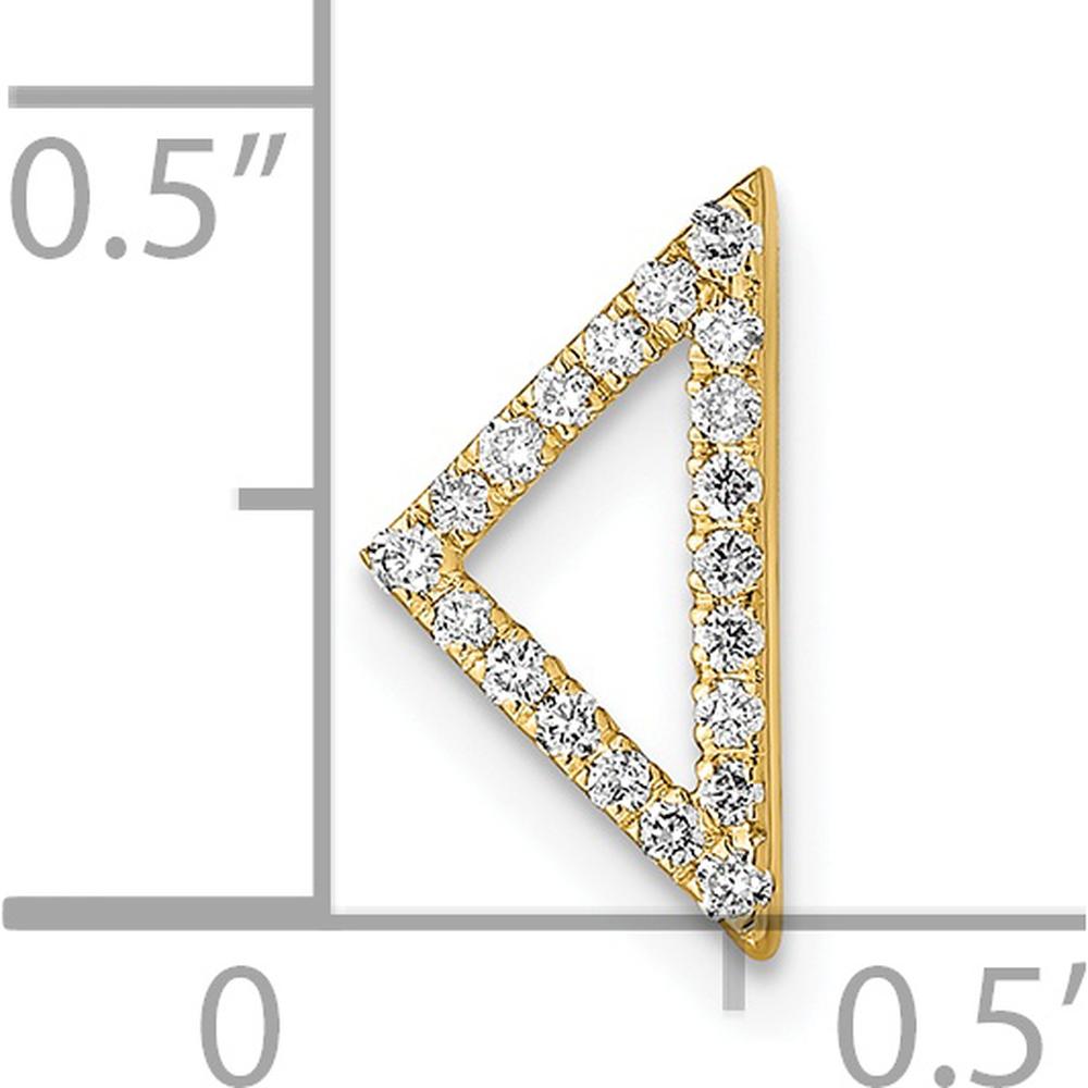 14K Yellow Gold Polished Diamond Triangle Chain Slide - 0.11 Carat Total Diamond Weight by Monteluci Fine Jewelry