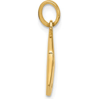 14K Yellow Gold Polished Dice Charm Pendant - 21mm Length by Oro Pregiato