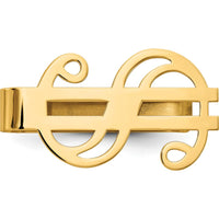 14K Yellow Gold Polished Dollar Sign Money Clip - Luxury Men's Accessory by Oro Pregiato