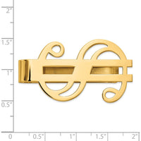 14K Yellow Gold Polished Dollar Sign Money Clip - Luxury Men's Accessory by Oro Pregiato