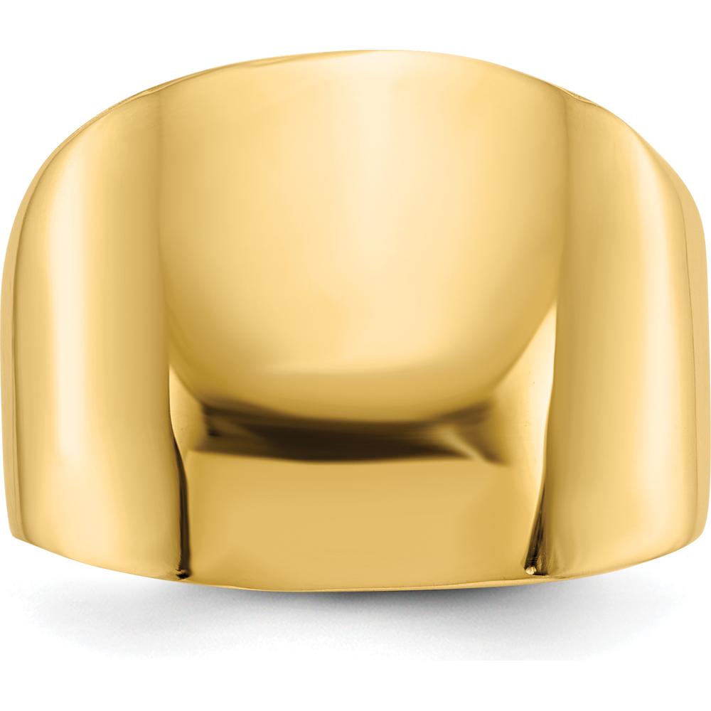 14K Yellow Gold Polished Dome Fashion Ring - Tapered Band Design by 0