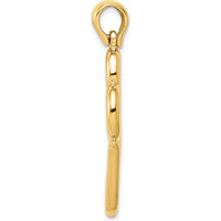 14K Yellow Gold Polished Double Heart Pendant Necklace - Elegant and Timeless Design by Oro Pregiato