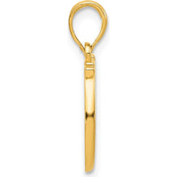14K Yellow Gold Polished Double Horseshoe Pendant - Unisex Design by Oro Pregiato