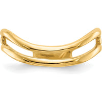 14K Yellow Gold Polished Double Wave Fashion Thumb Ring by Oro Pregiato