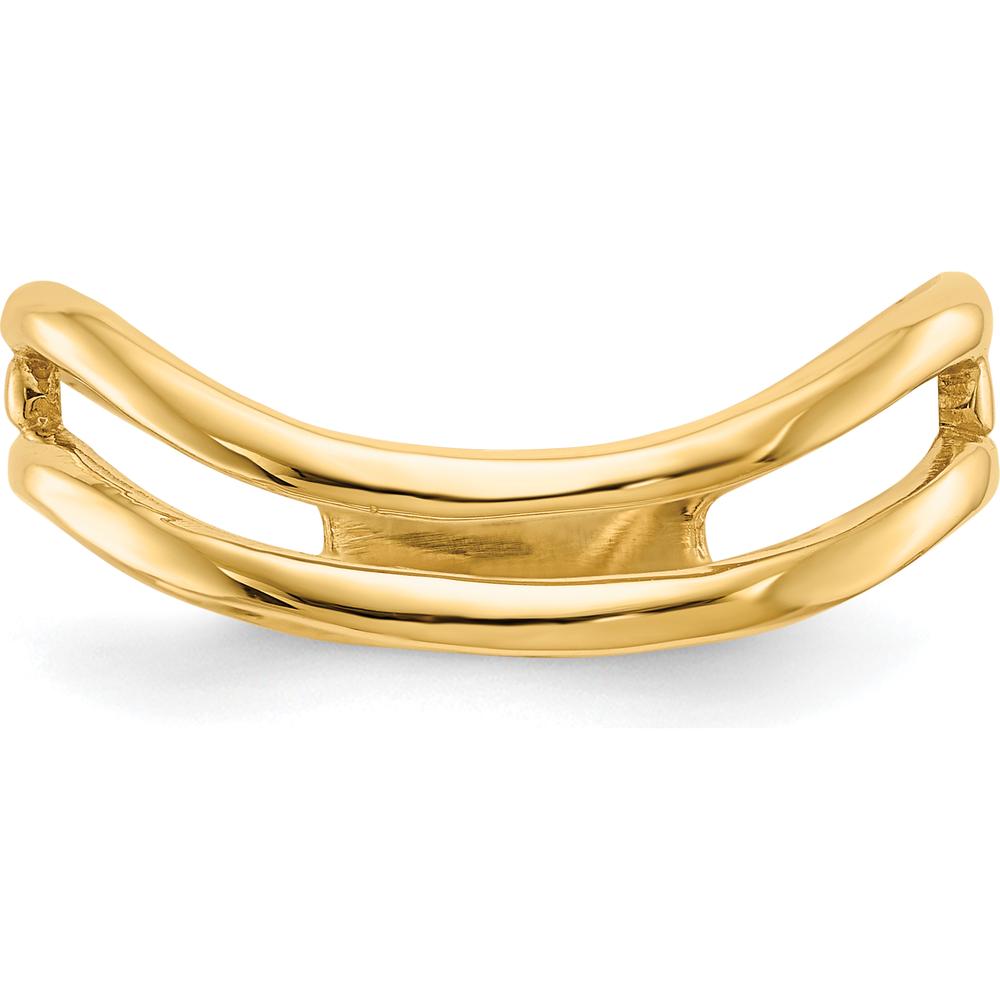 14K Yellow Gold Polished Double Wave Fashion Thumb Ring by Oro Pregiato