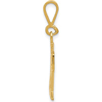 14K Yellow Gold Polished Drum Set Charm with Textured Design by Oro Pregiato