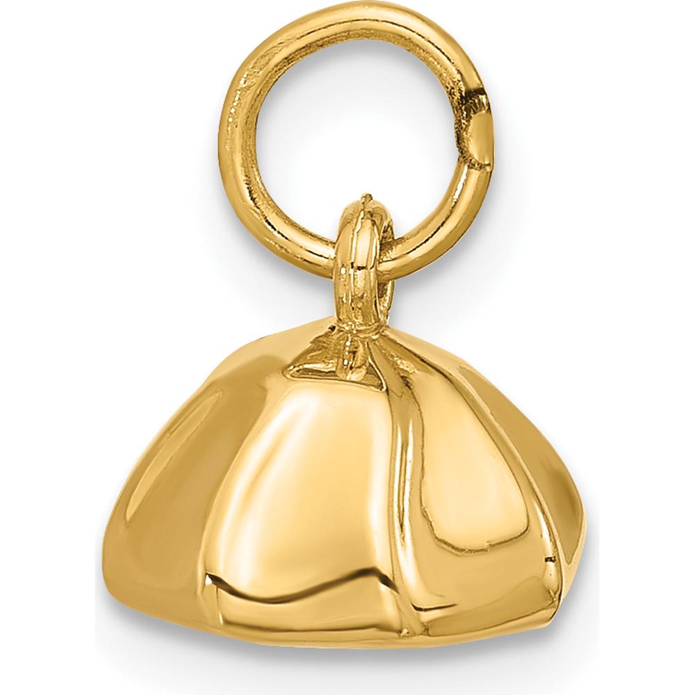14K Yellow Gold Polished Dumpling Charm Pendant - 8.52mm Length by Oro Pregiato