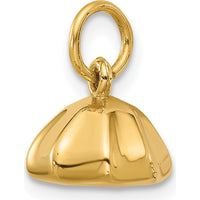 14K Yellow Gold Polished Dumpling Charm Pendant - 8.52mm Length by Oro Pregiato