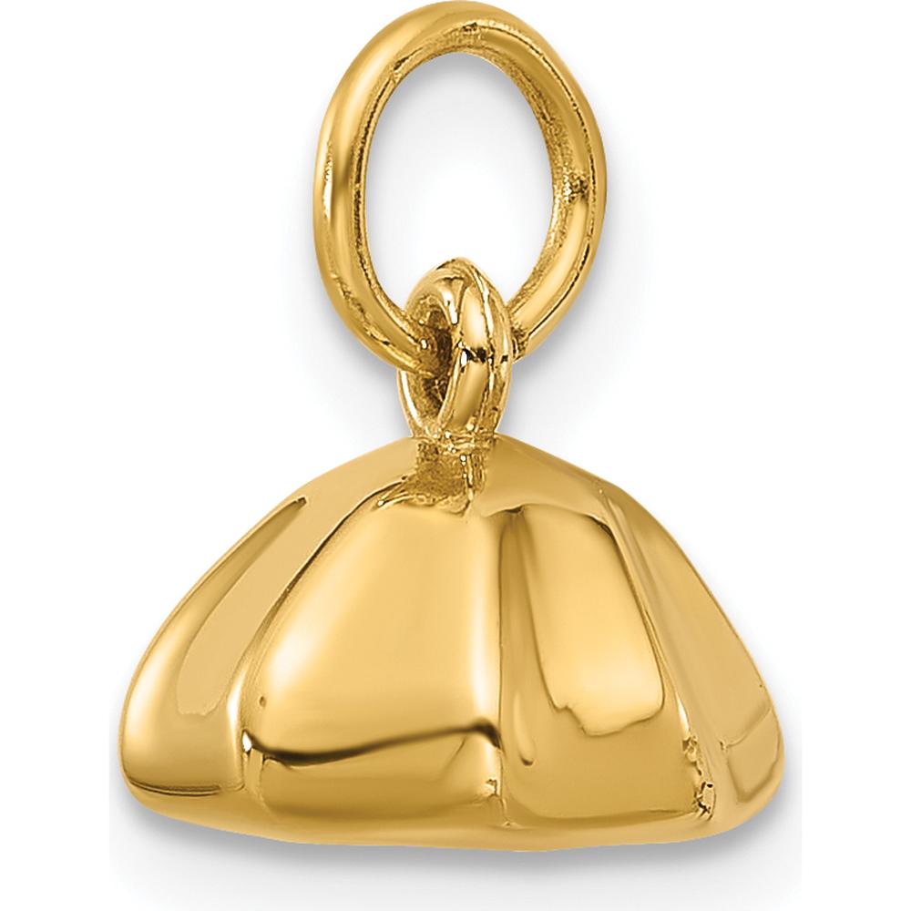 14K Yellow Gold Polished Dumpling Charm Pendant - 8.52mm Length by Oro Pregiato