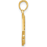 14K Yellow Gold Polished Eagle in Square Pendant - Unique Symbolic Design by Oro Pregiato