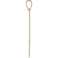 14K Yellow Gold Polished Eastern Orthodox Cross Charm - 34mm Length by Oro Pregiato