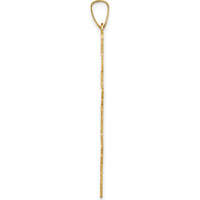 14K Yellow Gold Polished Eastern Orthodox Cross Pendant - 38mm Length by Oro Pregiato
