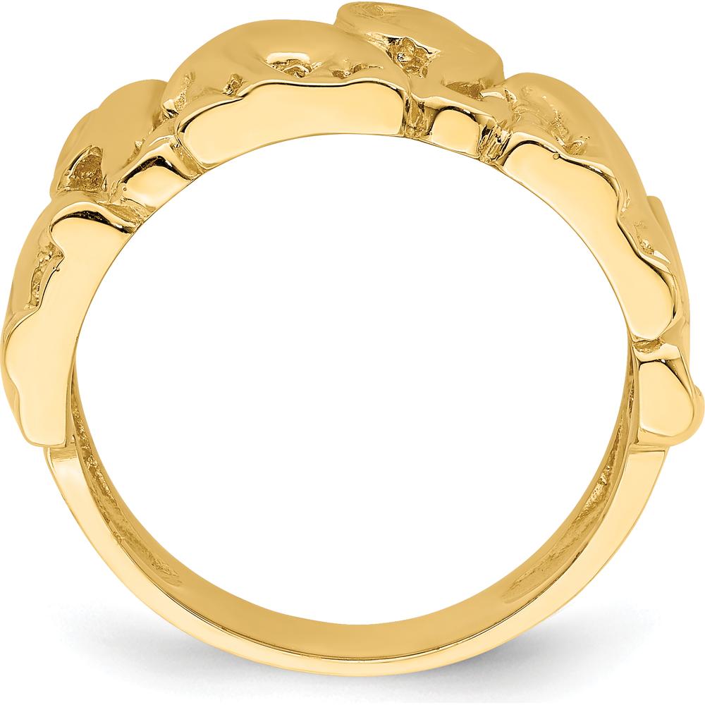14K Yellow Gold Polished Elephant Ring - Bold Animal-Themed Jewelry Statement Piece by 0