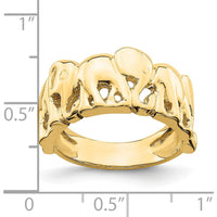 14K Yellow Gold Polished Elephant Ring - Bold Animal-Themed Jewelry Statement Piece by 0
