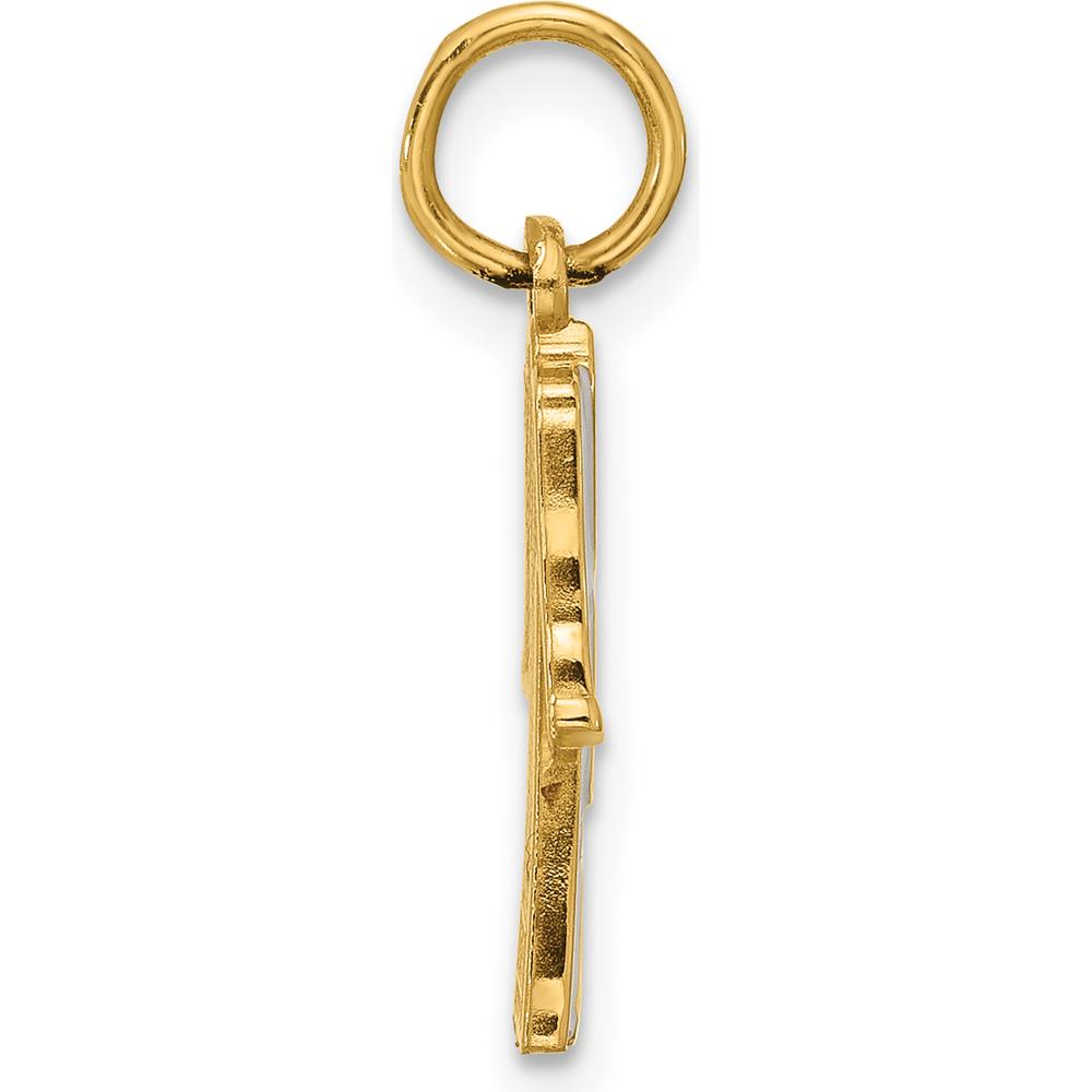 14K Yellow Gold Polished Enamel Bathrobe Charm - Relaxation Inspired Pendant by Oro Pregiato