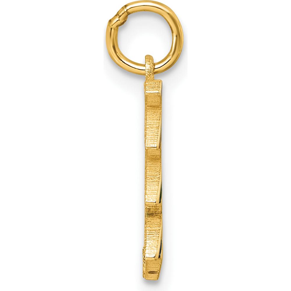 14K Yellow Gold Polished Enameled Rainbow Falls Pendant with Vibrant Multicolor Enamel Accents by Oro Pregiato