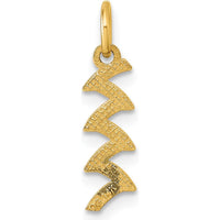 14K Yellow Gold Polished Enameled Rainbow Falls Pendant with Vibrant Multicolor Enamel Accents by Oro Pregiato