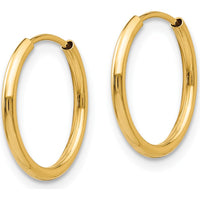 14K Yellow Gold Polished Endless Hoop Earring Set - 3 Pairs by Madi K
