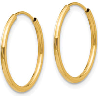 14K Yellow Gold Polished Endless Hoop Earring Set - 3 Pairs by Madi K