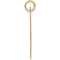 14K Yellow Gold Polished Engravable 23mm Heart Disc Pendant by 0