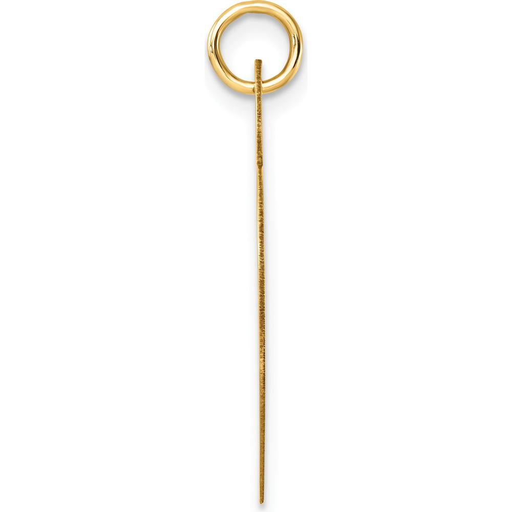 14K Yellow Gold Polished Engravable 23mm Heart Disc Pendant by 0