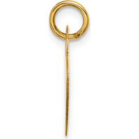 14K Yellow Gold Polished Engravable Heart Disc Pendant - 15mm by Oro Pregiato