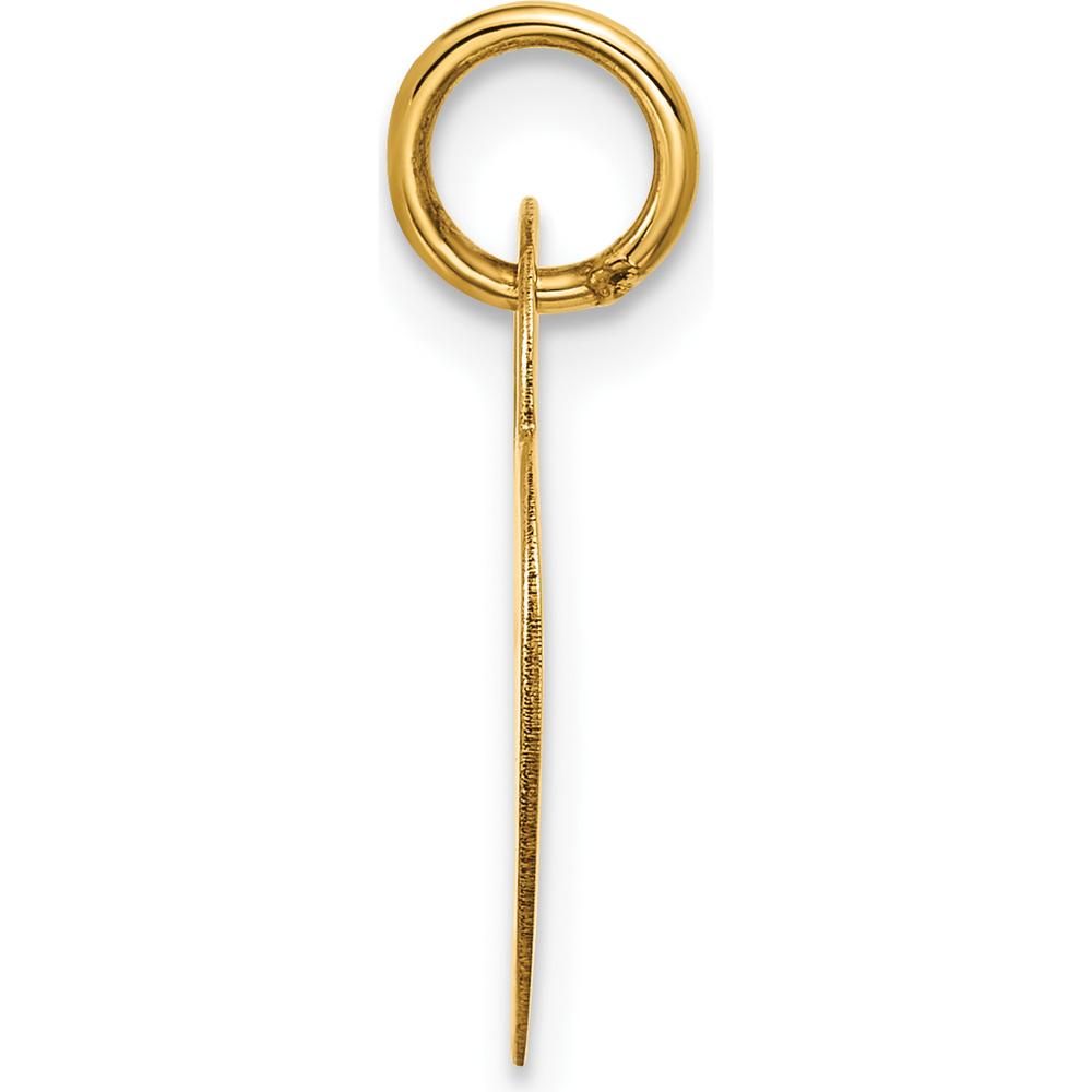 14K Yellow Gold Polished Engravable Heart Disc Pendant - 15mm by Oro Pregiato