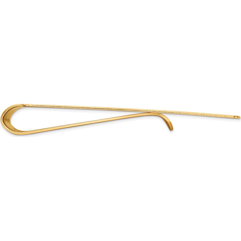14K Yellow Gold Polished Engravable Men's Money Clip by Oro Pregiato