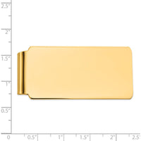 14K Yellow Gold Polished Engravable Men's Money Clip by Oro Pregiato