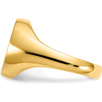 14K Yellow Gold Polished Eternal Life Cross Ring - 15mm Band Width by Oro Pregiato
