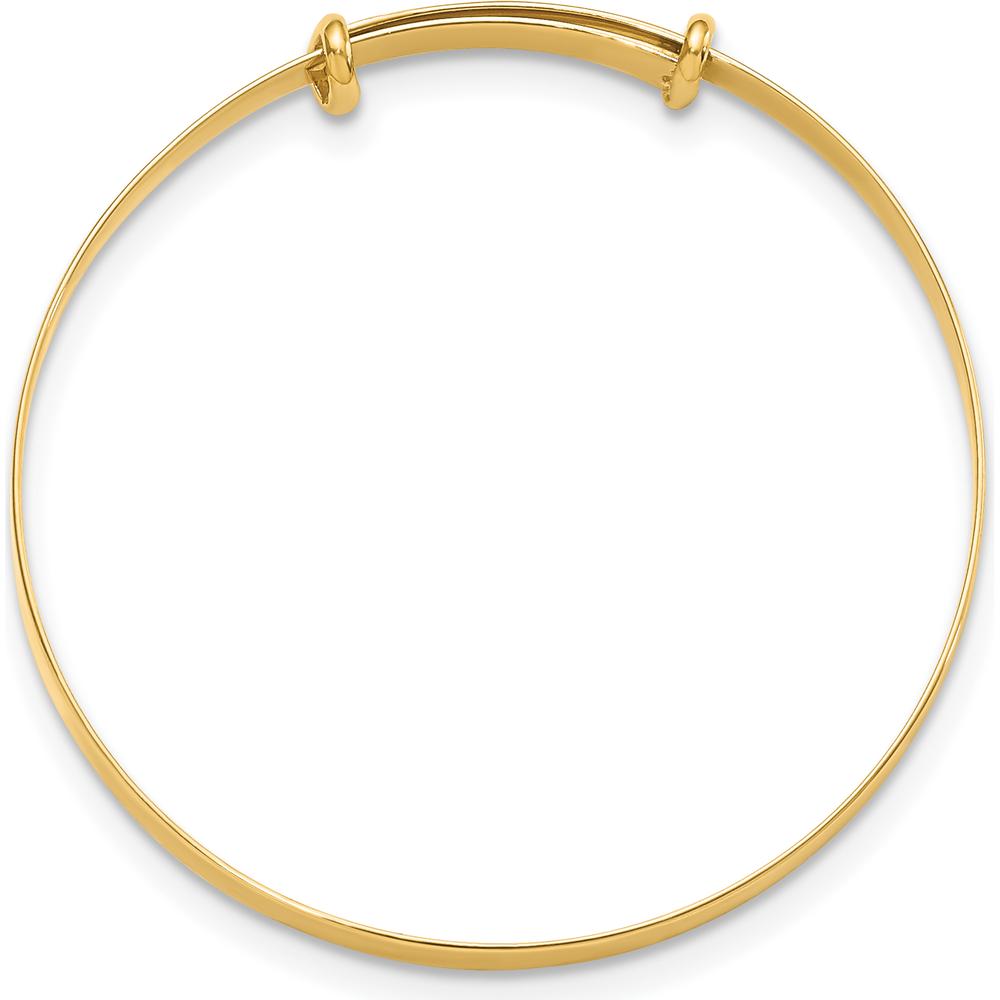 14K Yellow Gold Polished Expandable Baby Bangle - Timeless Keepsake for Children by Oro Pregiato