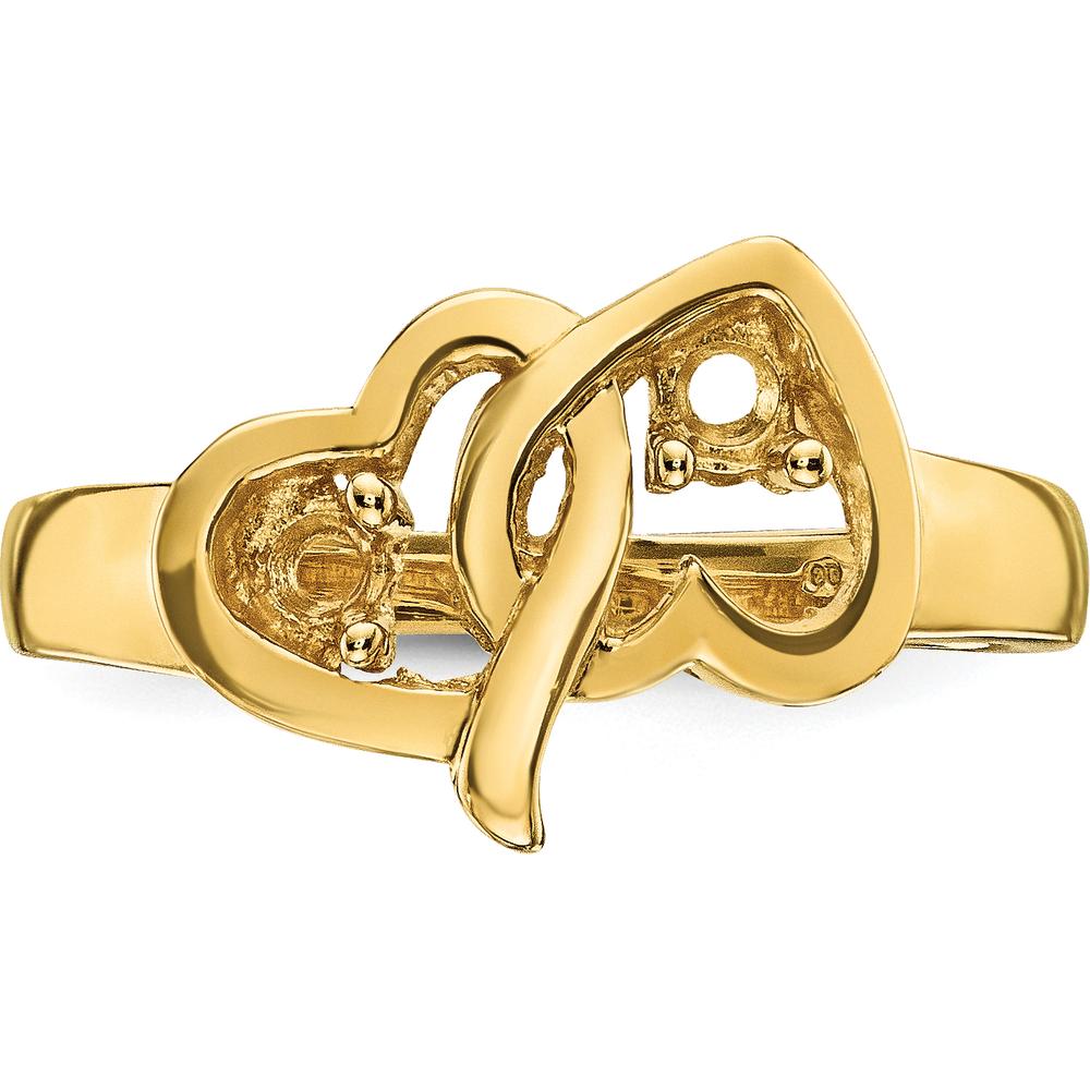 14K Yellow Gold Polished Family Jewelry Ring Mounting - 3mm Band Width by Oro Pregiato