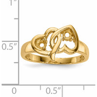 14K Yellow Gold Polished Family Jewelry Ring Mounting - 3mm Band Width by Oro Pregiato