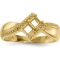 14K Yellow Gold Polished Family Jewelry Ring Mounting - 5mm Band Width by Oro Pregiato