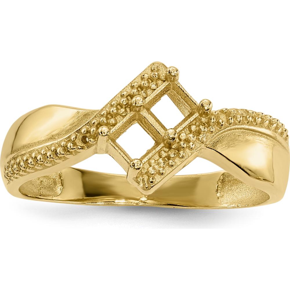 14K Yellow Gold Polished Family Jewelry Ring Mounting - 5mm Band Width by Oro Pregiato