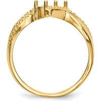 14K Yellow Gold Polished Family Jewelry Ring Mounting - 5mm Band Width by Oro Pregiato