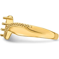 14K Yellow Gold Polished Family Jewelry Ring Mounting - 5mm Band Width by Oro Pregiato