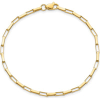 14K Yellow Gold Polished Fancy Box Link Bracelet - 7.5" Length by Oro Pregiato