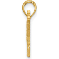 14K Yellow Gold Polished Fancy Decorated Elephant Charm - 19.5mm Length by Oro Pregiato