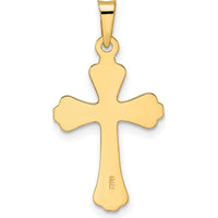 14K Yellow Gold Polished Fancy Design Cross Pendant 25.44mm Length by Oro Pregiato