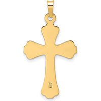 14K Yellow Gold Polished Fancy Design Cross Pendant - 31.55mm Length by Oro Pregiato