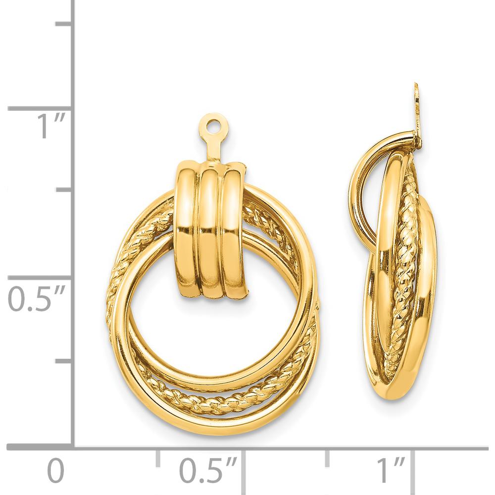14K Yellow Gold Polished Fancy Drop Earrings with Braided Detail by 0