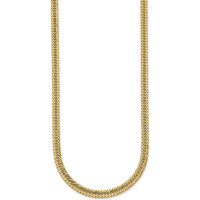 14K Yellow Gold Polished Fancy Hollow Curb Link 17" Necklace by 0