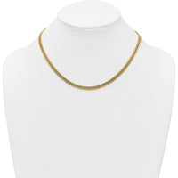14K Yellow Gold Polished Fancy Hollow Curb Link 17" Necklace by 0