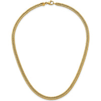 14K Yellow Gold Polished Fancy Hollow Curb Link 17" Necklace by 0