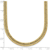 14K Yellow Gold Polished Fancy Hollow Curb Link 17" Necklace by 0